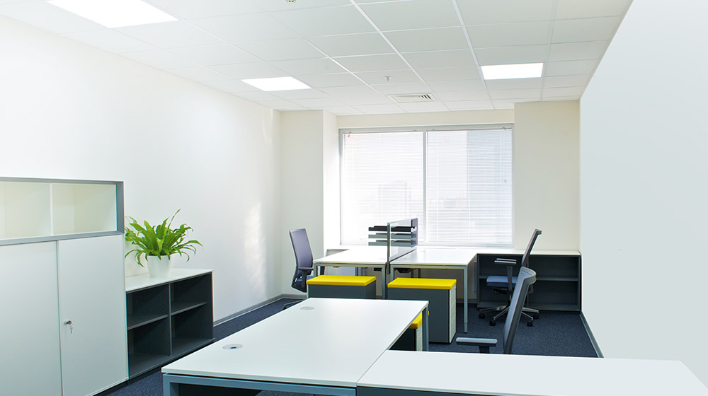 LED recessed lights office image