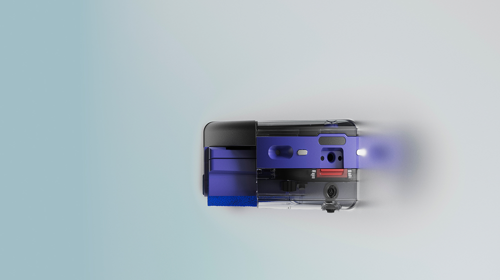 The optical and LiDAR sensors on the Dyson Spot+Scrub Ai robot vacuum.