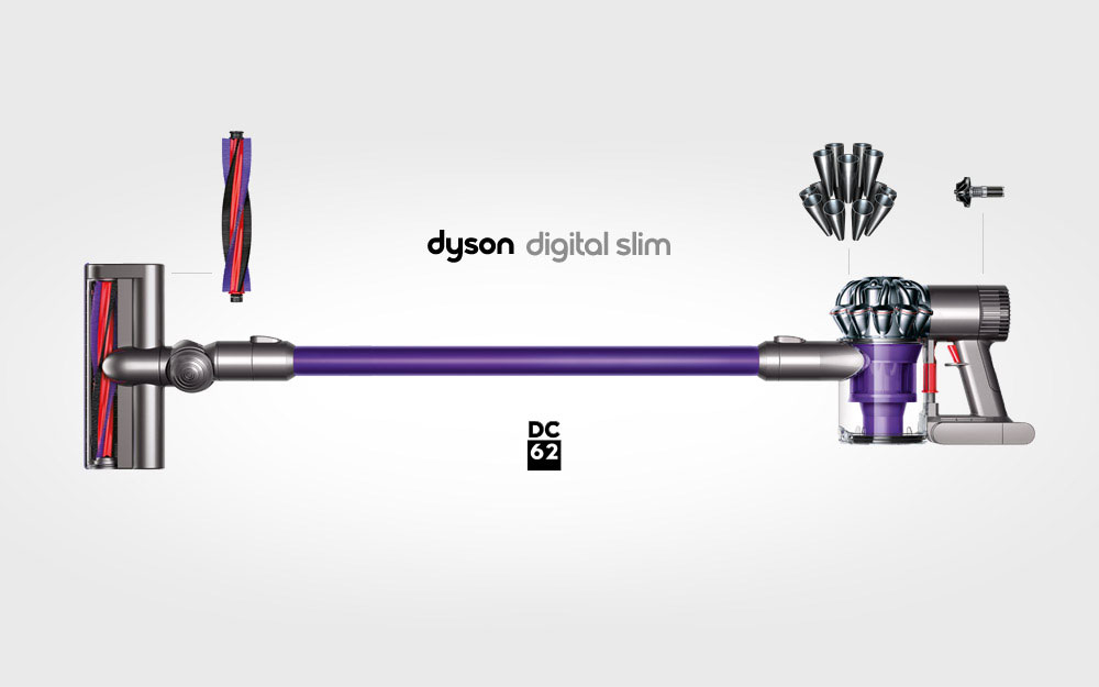 Dyson DC62 cordless vacuum cleaner - sucks up as much dust as even 
