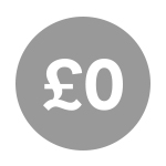 An icon showing £0.